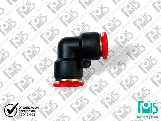 D0743  CONEX.PUSH-IN PLASTICA CODO 90*