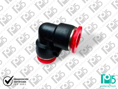 D0743  CONEX.PUSH-IN PLASTICA CODO 90*