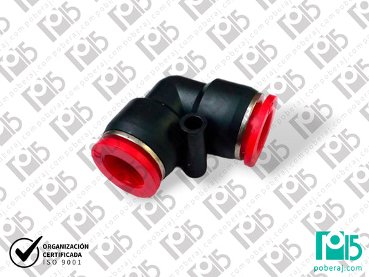 D0743  CONEX.PUSH-IN PLASTICA CODO 90*