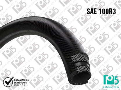 Manguera Hidraulica SAE100 R3 con dos trenzas de rayón Codigo M003B