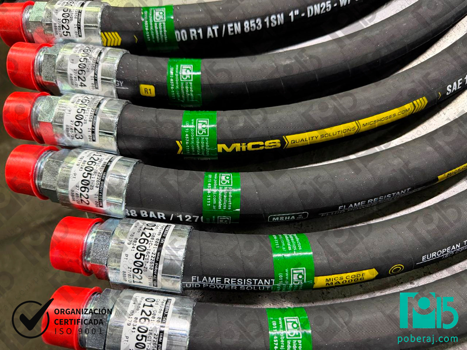 Manguera Hidraulica SAE100 R1AT con una trenza de acero Cubierta MSHA Codigo M001C