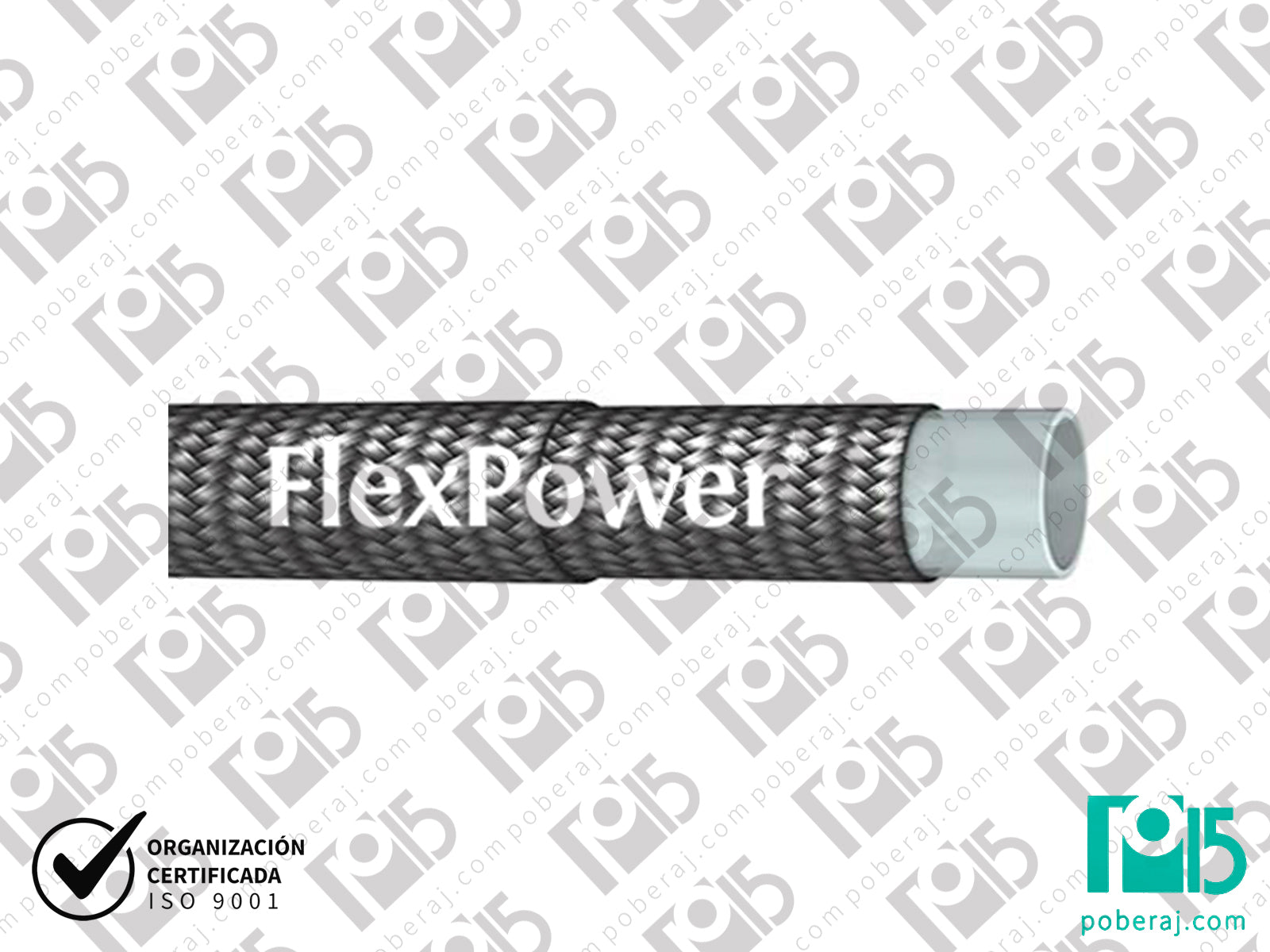 Manguera SAE100 R14 PTFE con 2 mallas de acero inoxidable Codigo M014X