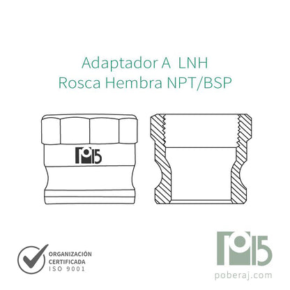 Acoples Rápidos a Levas LCM Niple/Rosca Hembra BSPT Código A633-A