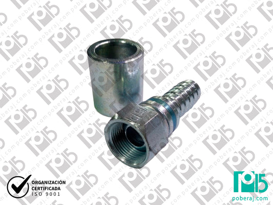 C2228  Conexion PREN.p/MANG.SAE 100 R1/R2 HG RoscaBSP AS.Macho Esferico