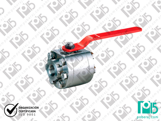 Valvula HP27 Series tres piezas Oil & Gas industrial