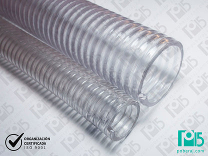 Manguera PVC transparente atóxica con refuerzo espiral Codigo M143