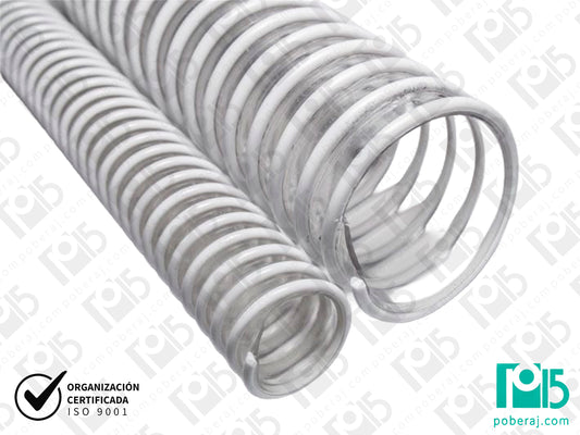 Manguera PVC con espiral blanco Codigo M143B