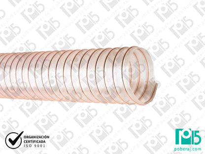 Manguera poliuretano con espiral de acero muy flexible Codigo M151B