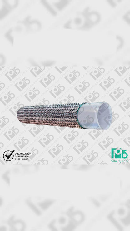 Manguera Flexible de PTFE con Refuerzo de Acero Inoxidable Código M014C