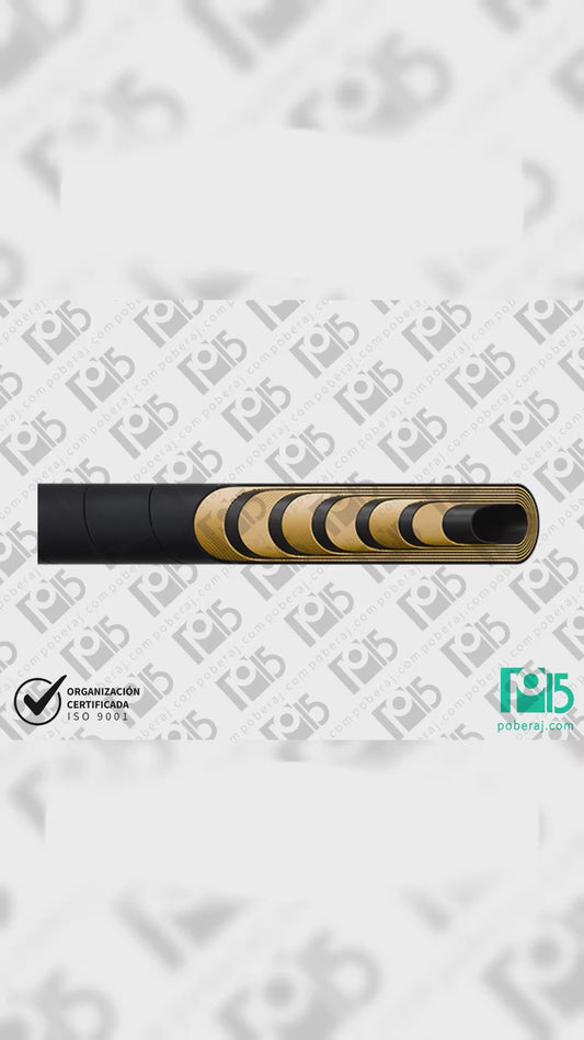 Manguera Hidraulica SAE 100 R15 con espirales de acero Cubierta MSHA Codigo M041