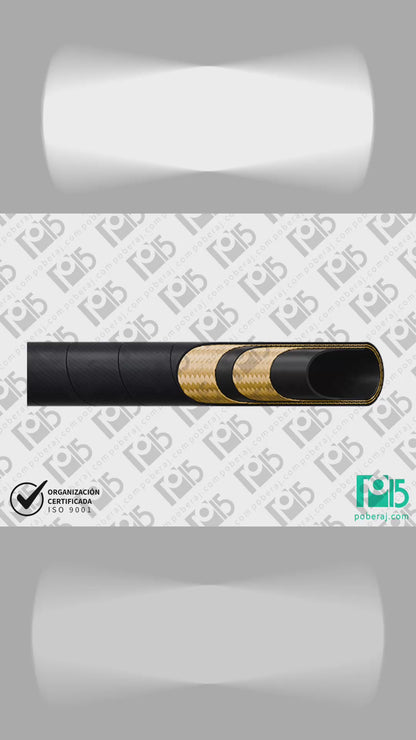 Manguera Hidráulica SAE 100 R2AT con dos trenzas de acero Cubierta MSHA M002M