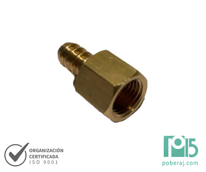 C0721 Conexion Racord Hidraulica Industrial para Manguera Hembra Fija rosca BSPT (Bronce)