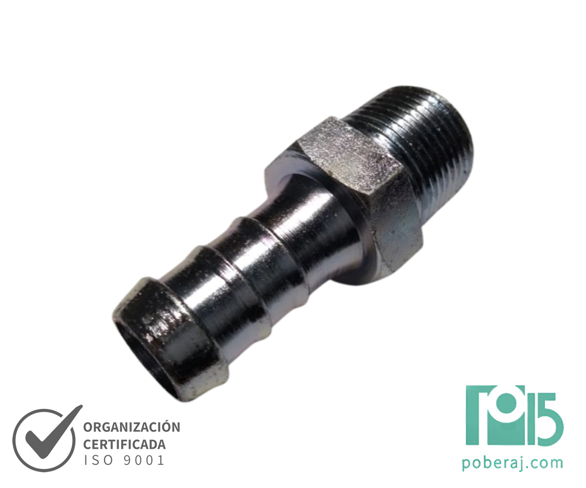 C0723 Conexion Racord Hidraulica Industrial para Manguera Macho Fijo rosca BSPT