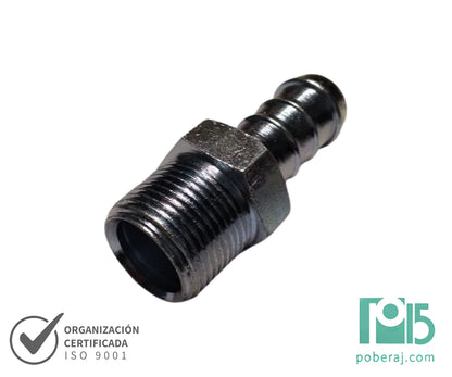 C0723 Conexion Racord Hidraulica Industrial para Manguera Macho Fijo rosca BSPT