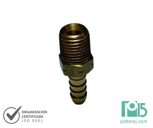 C0730 Racord Macho Fijo NPT (Bronce)