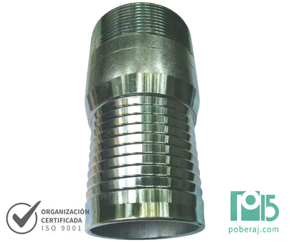 C0787 Conexion Racord Hidraulica Industrial para Manguera Sin Hexágono Rosca NPT