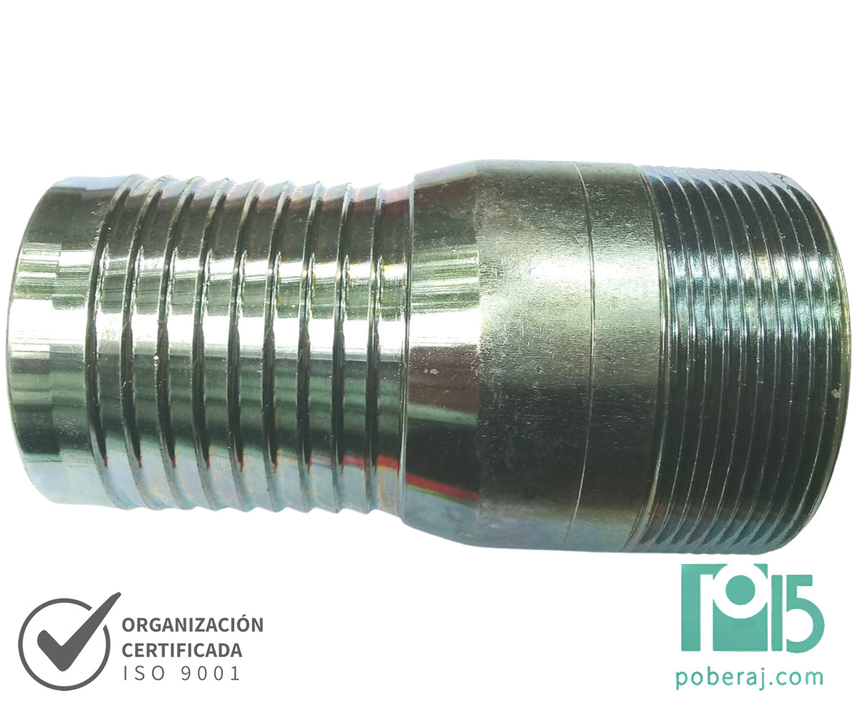 C0787 Conexion Racord Hidraulica Industrial para Manguera Sin Hexágono Rosca NPT