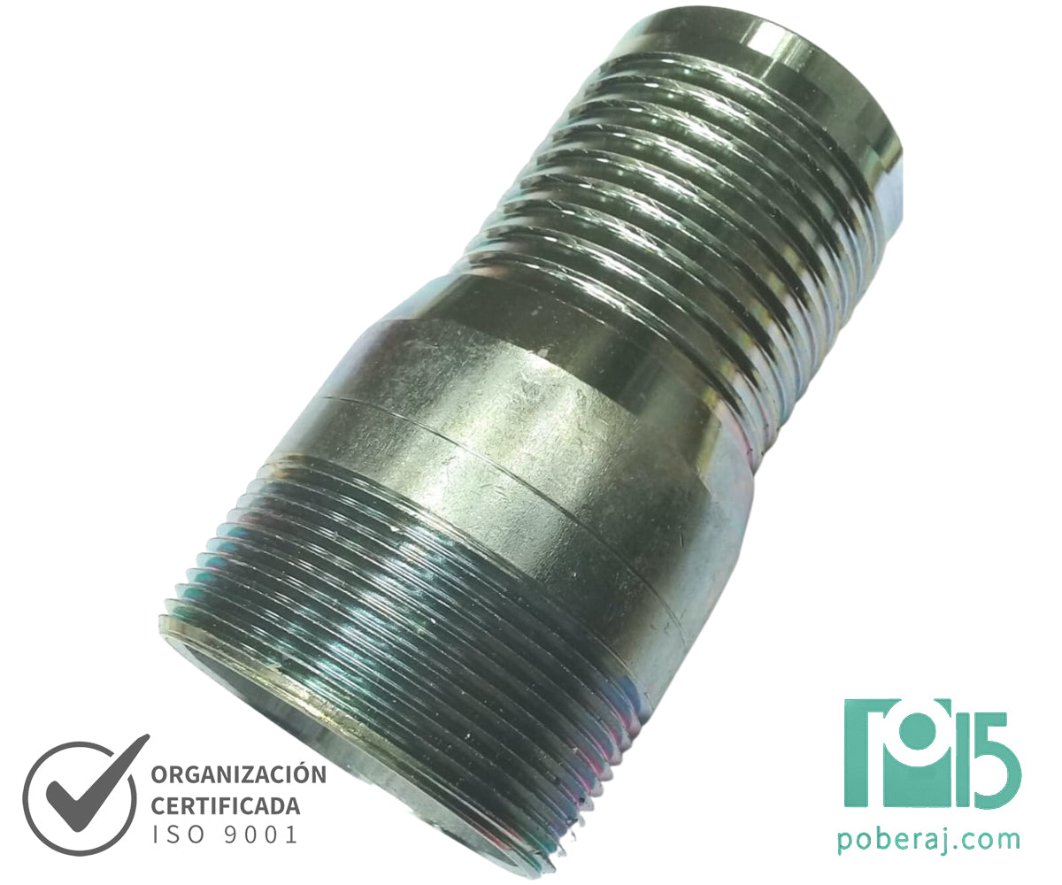 C0787 Conexion Racord Hidraulica Industrial para Manguera Sin Hexágono Rosca NPT