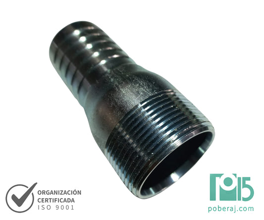 C0788 Conexion Racord Hidraulica Industrial para Manguera Sin Hexágono Rosca BSPT