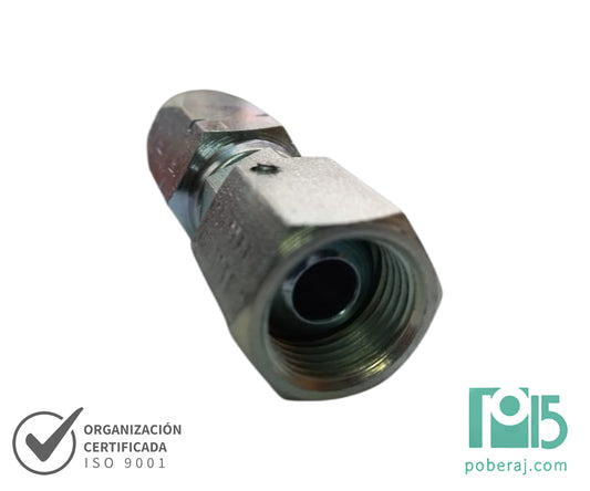 C1154 Conexion Reutilizable Hidraulica Industrial para Manguera Hembra Giratoria para Asiento Macho Esférico Rosca BSP SAE 100 R1