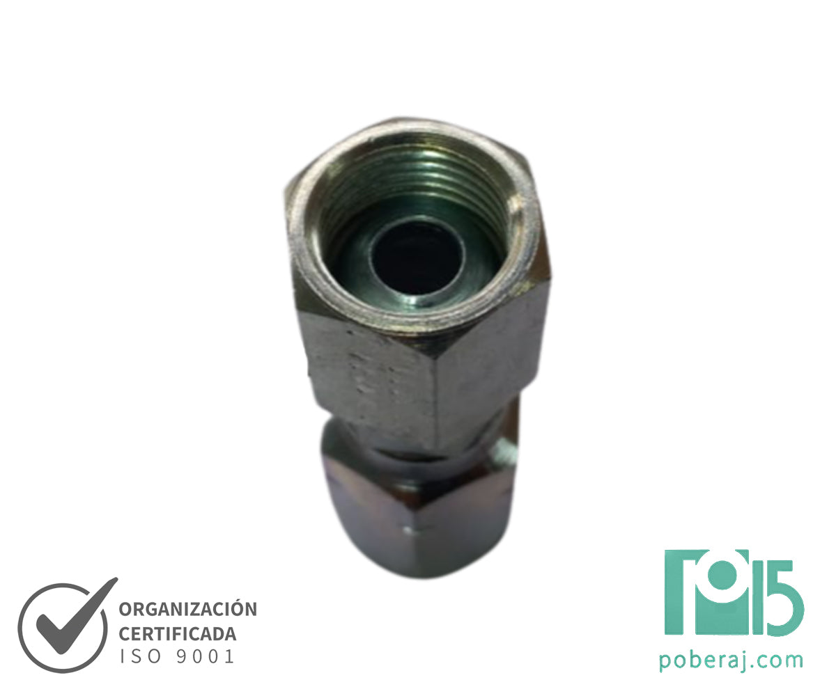 C1154 Conexion Reutilizable Hidraulica Industrial para Manguera Hembra Giratoria para Asiento Macho Esférico Rosca BSP SAE 100 R1