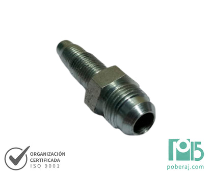 C1198 Conexion Reutilizable Hidraulica Industrial para Manguera Espiga Reusable R1 Macho Fijo Rosca UNF Asiento Macho JIC 37