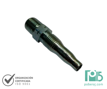 C1199 Conexion Reutilizable Hidraulica Industrial para Manguera Espiga Reusable R1 Macho Fijo Rosca NPT