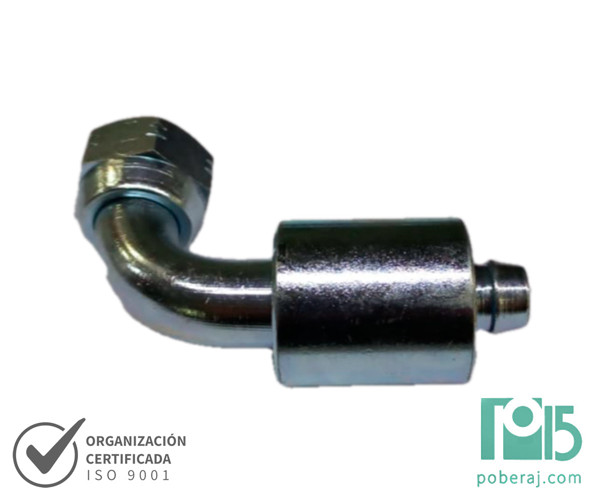 C2227  CONEXION PREN.p/MANG.SAE 100 R1/R2 HG CODO 90 ROSCA UNF AS.PLANO