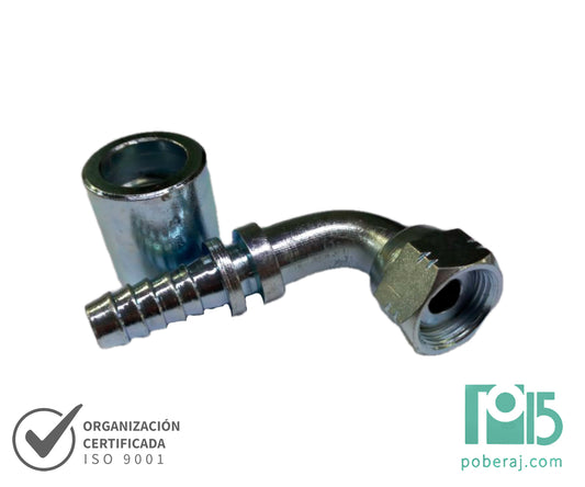 C2227  CONEXION PREN.p/MANG.SAE 100 R1/R2 HG CODO 90 ROSCA UNF AS.PLANO