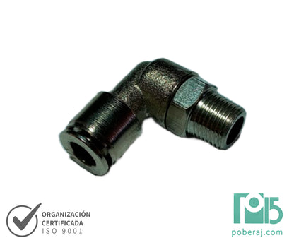 D0736 Rápidas p/tubo pulgada “codo 90º” tubo x rosca fija NPT