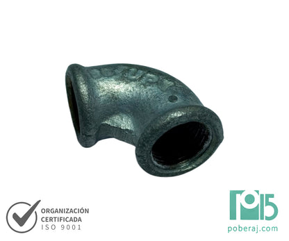 D0908  CODO 90 HH ROSCA BSP SERIE 150 GALVANIZADO