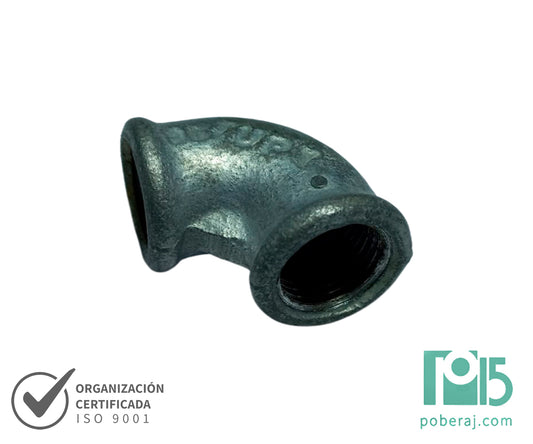 D0908  CODO 90 HH ROSCA BSP SERIE 150 GALVANIZADO