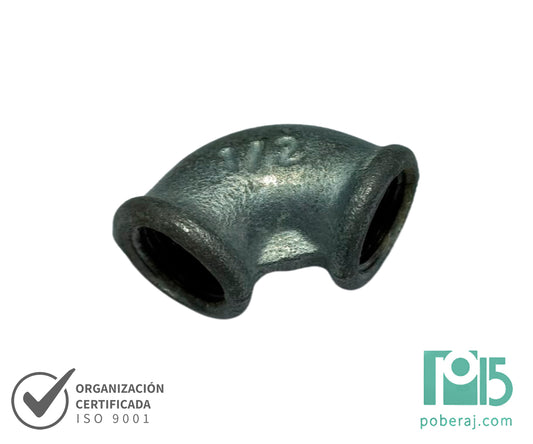 D0908  CODO 90 HH ROSCA BSP SERIE 150 GALVANIZADO