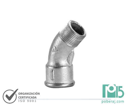 D0911  CODO HH 45 GALVANIZADO