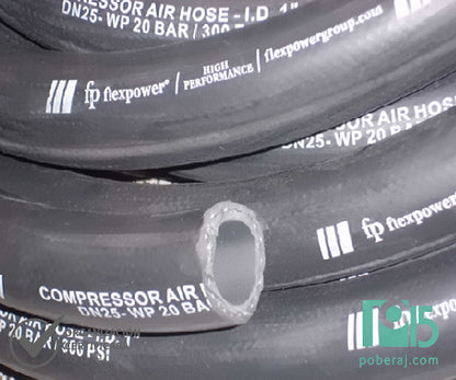 Manguera Industrial FLEXPOWER Agua-Aire PT:20 BAR Negra Codigo M101F
