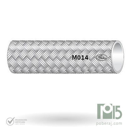 Manguera Hidraulica SAE100 R14 Flexible de PTFE Liso con Refuerzo de Acero Inoxidable Codigo M014