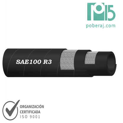 Manguera Hidraulica SAE 100 R3 con dos trenzas de rayón Codigo M129