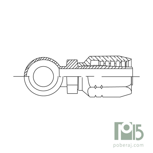 C1114 Conexion Reutilizable Hidraulica Industrial para Manguera Unión orientable para tornillo rosca métrica SAE 100 R1