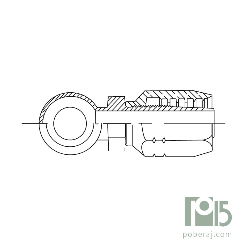 C2114 Unión orientable para tornillo rosca métrica SAE 100 R2