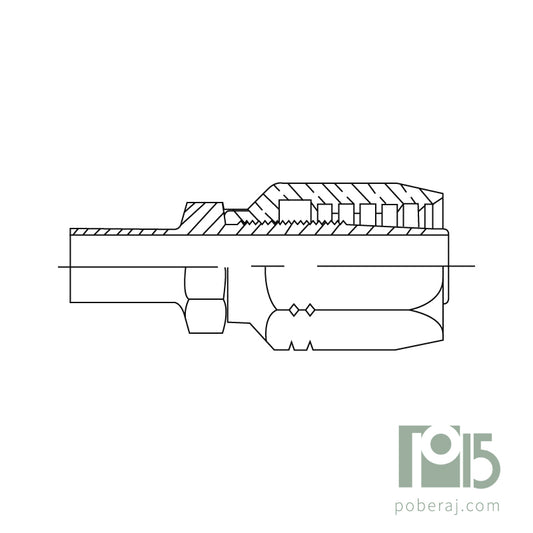 C1118 Conexion Reutilizable Hidraulica Industrial para Manguera Tubo DIN SAE 100 R1