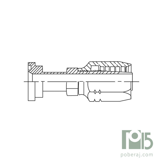 C1111 Conexion Reutilizable Hidraulica Industrial para Manguera Acople recto “Code 61” SAE 100 R1