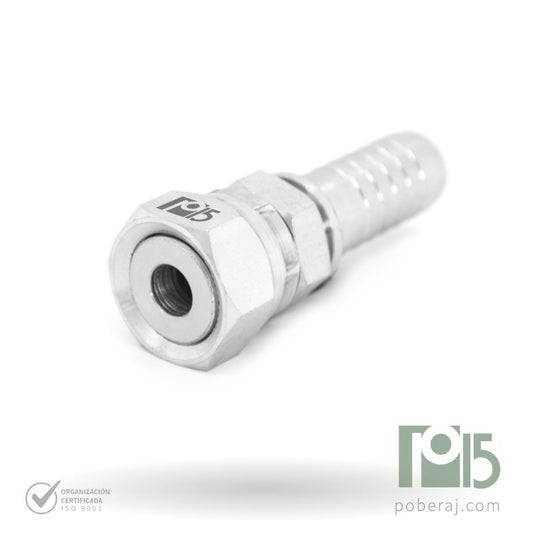 C1625 Racord para prensar R1/R2 Hembra Giratoria Rosca UNF Asiento Plano