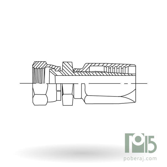 C3106 Hembra giratoria rosca BSP asiento hembra 37º SAE 100 R3