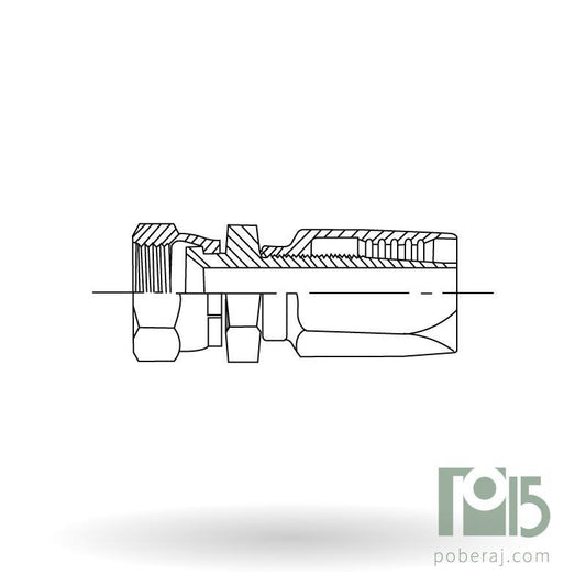 C5106 Hembra giratoria rosca BSP asiento hembra 37º SAE 100 R5