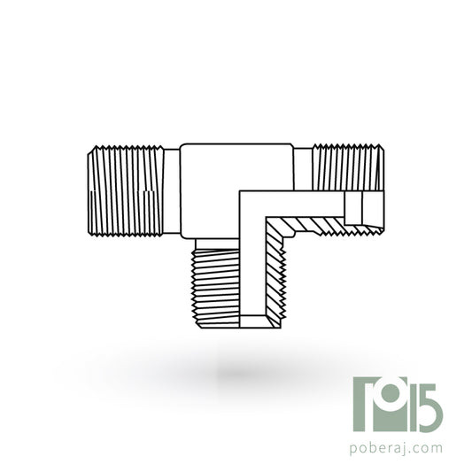 D0612 Tee rosca macho UNF tubo a rosca macho UNF tubo a rosca macho NPTF