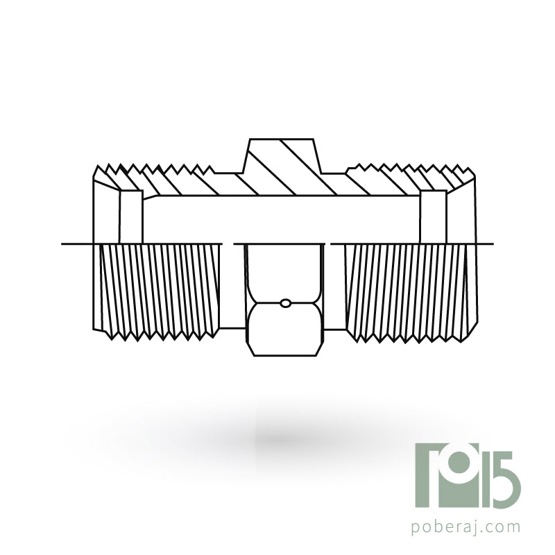 D0654 Adaptador recto rosca macho métrica tubo a rosca macho métrica tubo