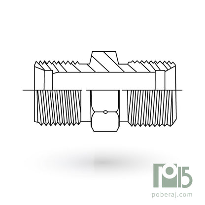 D0654 Adaptador recto rosca macho métrica tubo a rosca macho métrica tubo