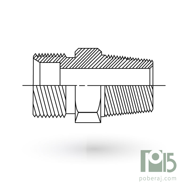 D0701 Adaptador recto de tubo a rosca macho BSPT