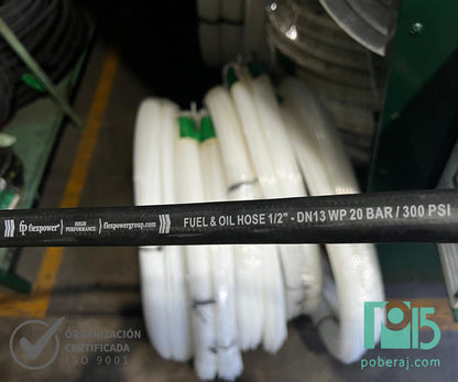 Manguera Industrial FLEXPOWER Agua-Aire PT:20 BAR Negra Codigo M101F